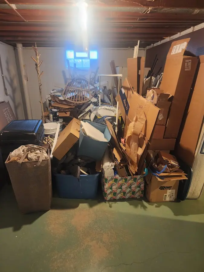 Roll-off dumpster container at job site for 8 Yard Dumpster Rental in Spring Hill